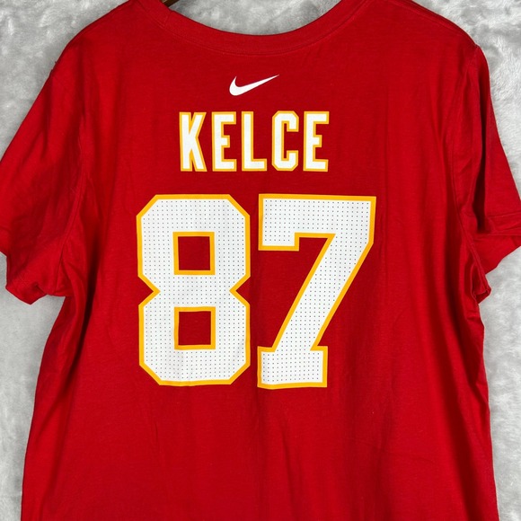 Kansas City Chiefs Travis Kelce #87 Nike Super Bowl T-Shirt Red size xxl - Picture 1 of 5